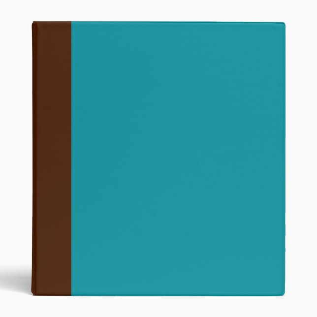 Two-Toned Brown & Aqua Teal Binder (Front)