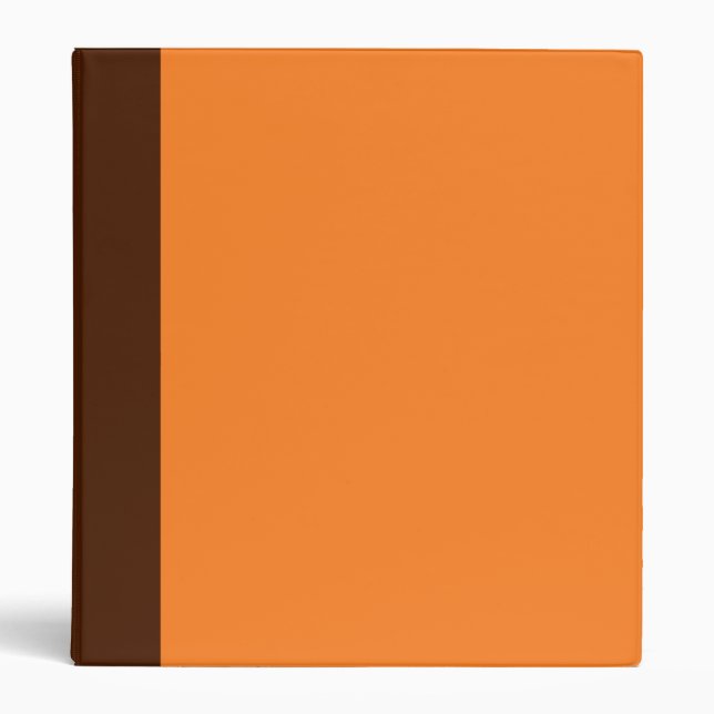 Two-Toned Brown & Bright Neon Orange Binder (Front)