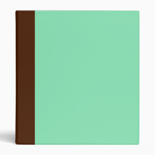 Two-Toned Brown & Mint Green Binder