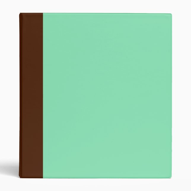 Two-Toned Brown & Mint Green Binder (Front)