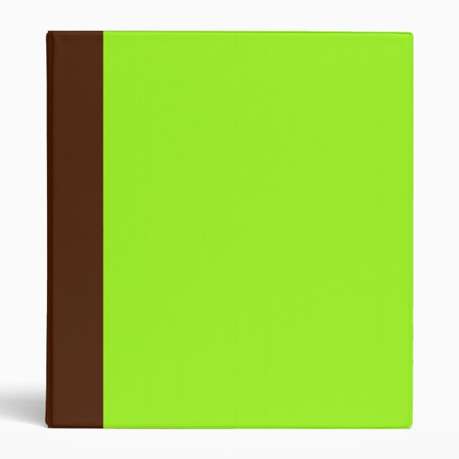 Two-Toned Brown & Neon Green Binder (Front)