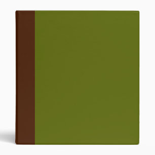 Two-Toned Brown & Olive Green Binder