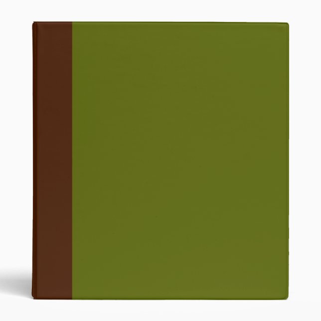 Two-Toned Brown & Olive Green Binder (Front)