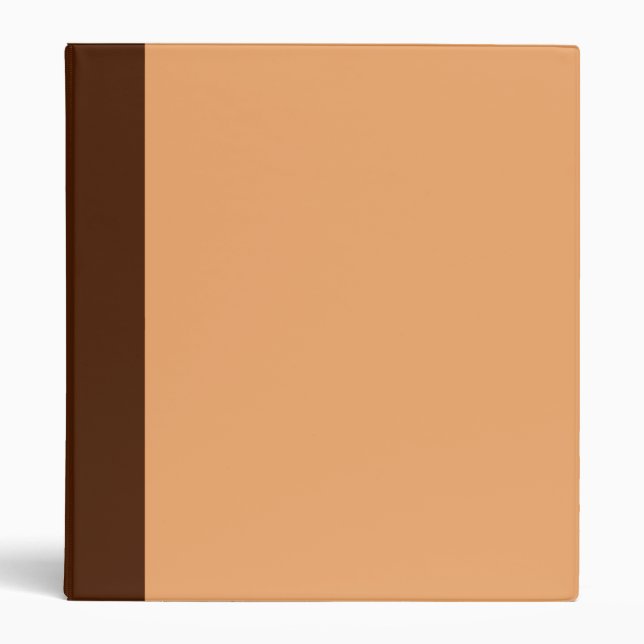 Two-Toned Brown & Pastel Neon Orange Binder (Front)