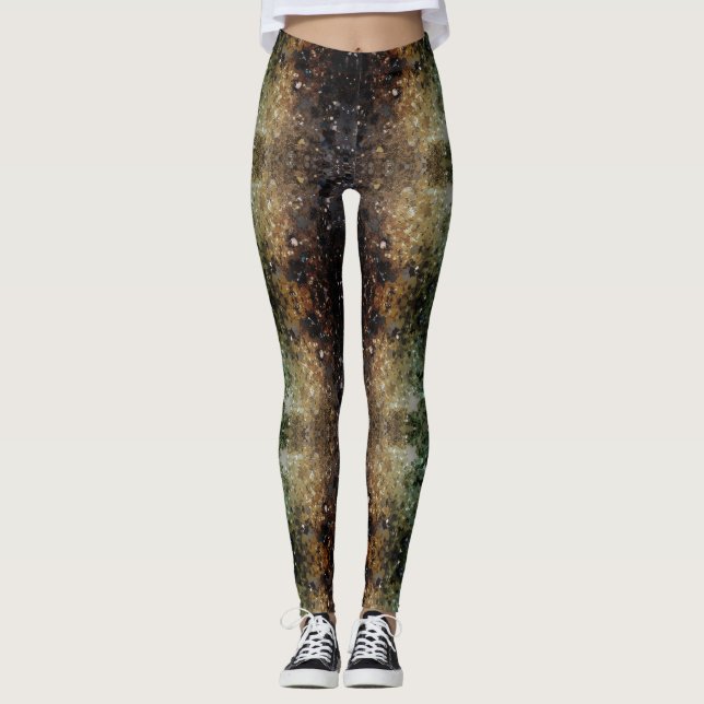 Two Toned Front + Back Pair of Customized Modern Leggings (Front)