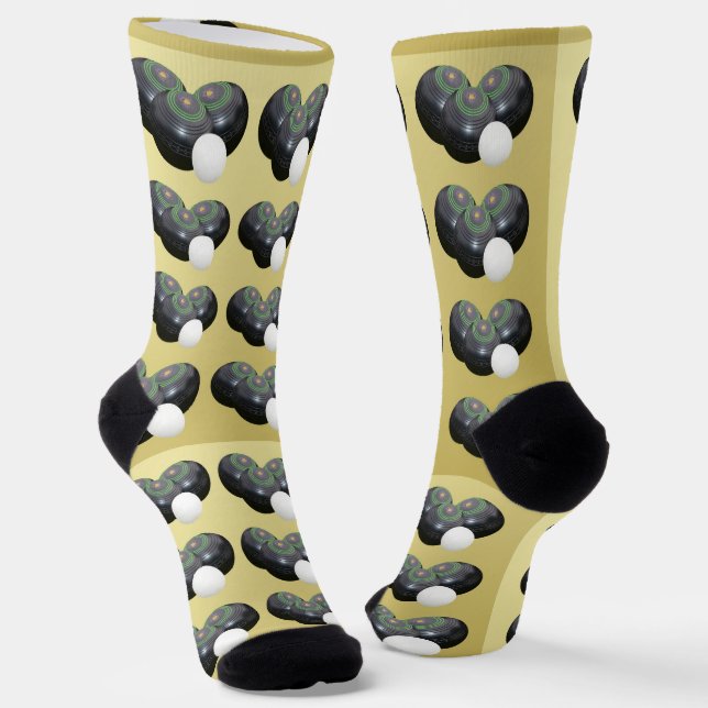Two Toned Golden Brown, Lawn Bowls Socks (Angled)