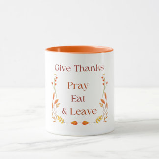 Two Toned Happy Thanksgiving Holiday Mug