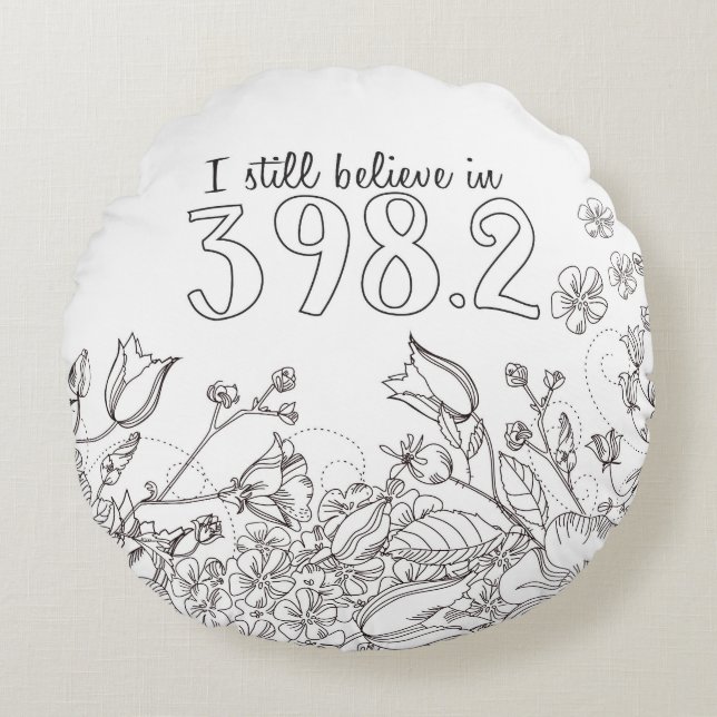 Two Toned I Still Believe in 398.2 Throw Pillow (Front)
