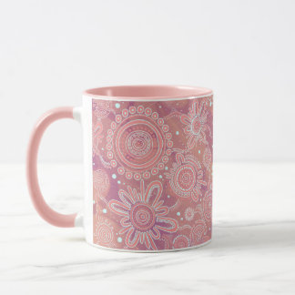 Two Toned Indigenous Art Mug "Connections"