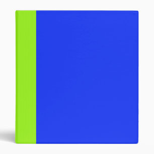 Two-Toned Neon Green & Blue Binder