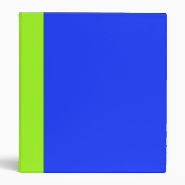 Two-Toned Neon Green & Blue Binder (Front)