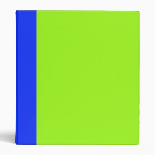 Two-Toned Neon Green & Blue Binder (Front)