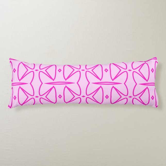 Two Toned Pink Pattern Body Pillow (Front)