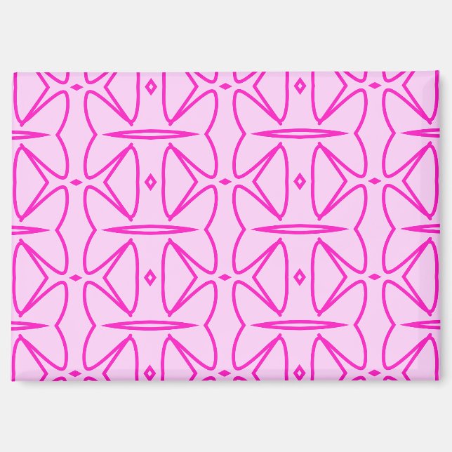Two Toned Pink Pattern Magnet (Recto)