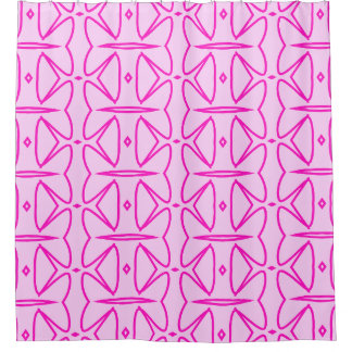 Two Toned Pink Pattern Shower Curtain
