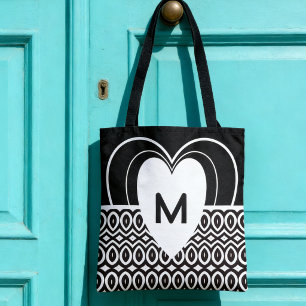 Two Toned Romantic Heart And Teardrops Tote Bag