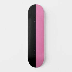 Two Toned Split Colour Half Black and Half Pink Skateboard