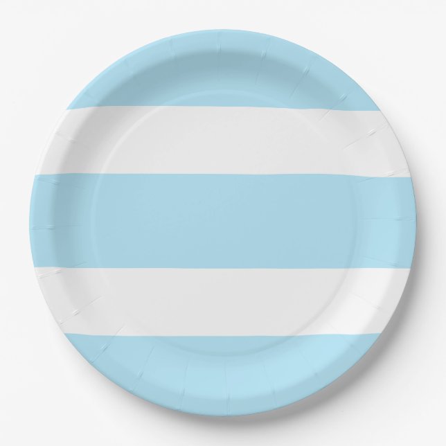 Two Tones Stripes Paper Plate (Front)