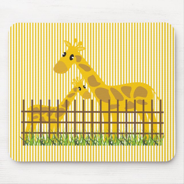Two (Too) Cute Giraffes Mousepads (Front)
