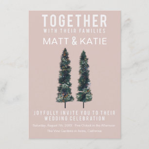 Two Trees Minimal Wedding Invitation