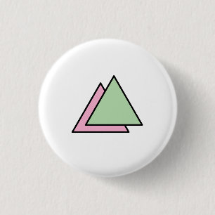 Two triangle chain 1 inch round button
