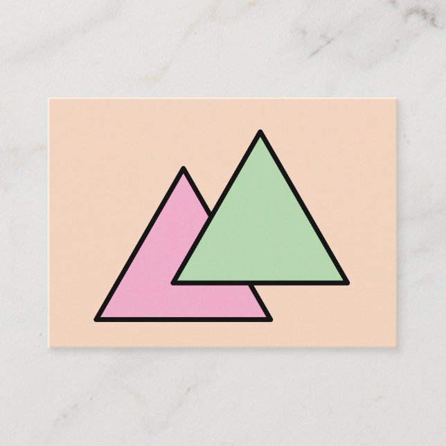 Two triangle chain business card (Front)