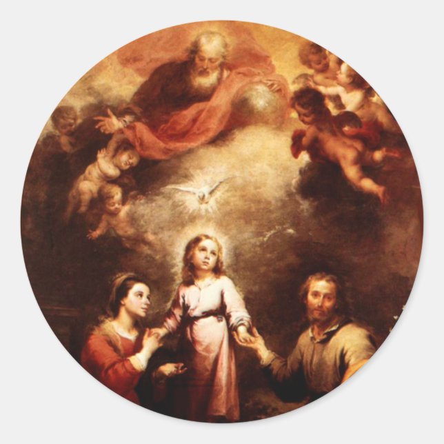 Two Trinities - The Holy Family - Murillo Classic Round Sticker (Front)