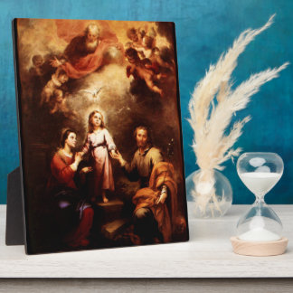 Two Trinities - The Holy Family - Murillo Plaque