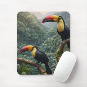 Two Tropical Toucan Birds, Mouse Pad