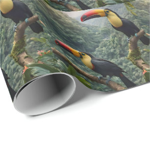 Two Tropical Toucan Birds, Wrapping Paper