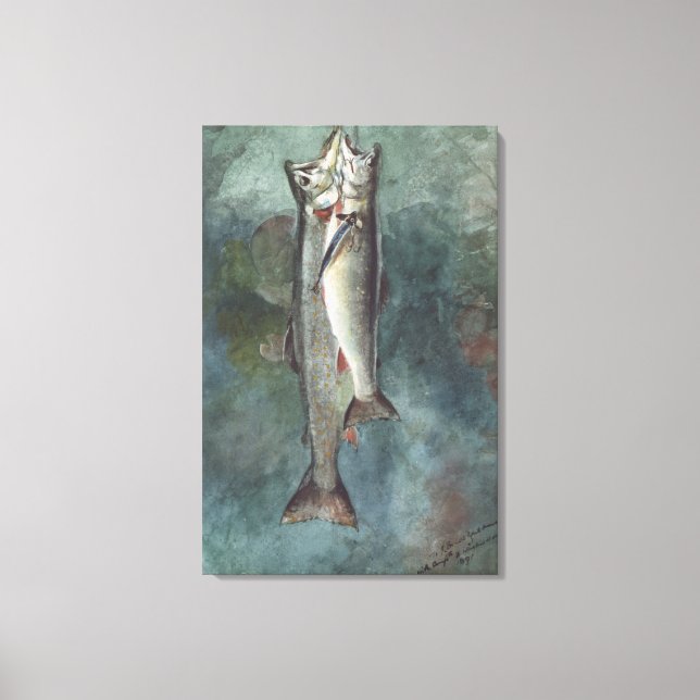 Two Trout Canvas Print (Front)