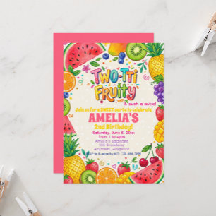 Two-tti Fruity 2nd Birthday Party Invitation