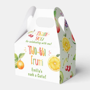 Two-tti frutti 2nd birthday party thank you favor box