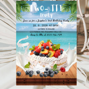 Two-TTI Frutti Boy 2nd Birthday Party Invitation