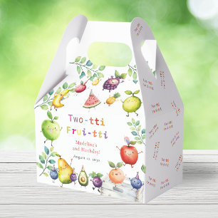 Two-tti Frutti Cute Fruits 2nd Birthday Party Favor Box