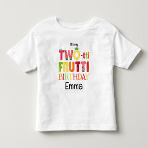 Two-tti Frutti Cutie Fruit 2nd Birthday Party Toddler T-shirt