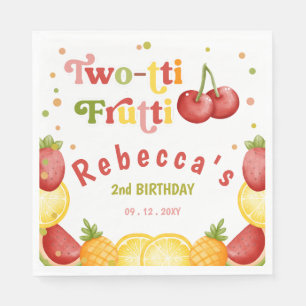 Two-tti Frutti Fruity Fun Second Birthday Party Napkin