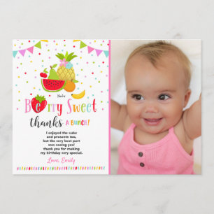 Two-tti Frutti Thank You Card Two-tti Frutti Party