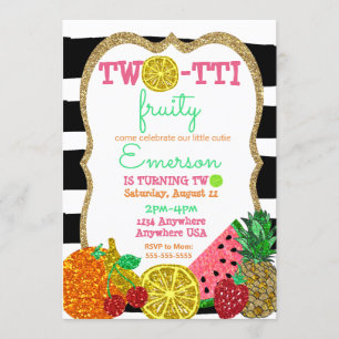 two-tto frutti 2nd Birthday Tutti Frutti Invitation