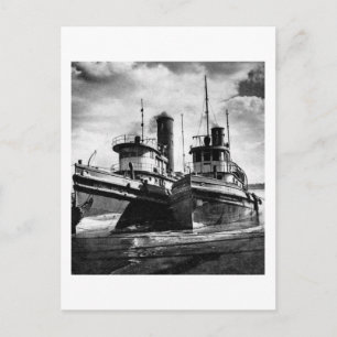 Two Tugs Postcard