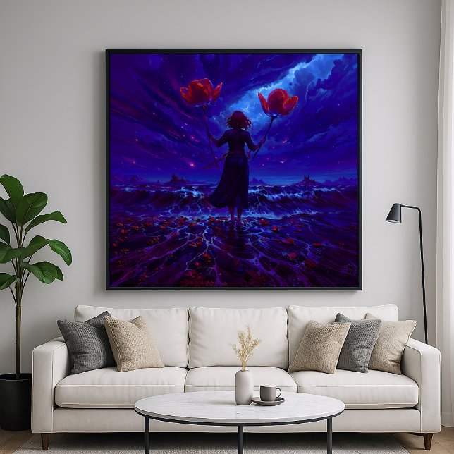 Two Tulips - Fantasy Silhouette Design Poster (Creator Uploaded)