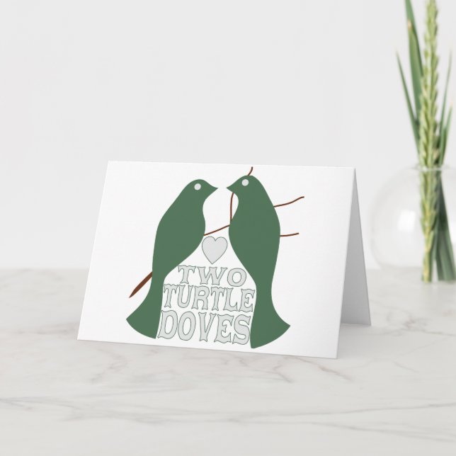 Two Turtle Doves Holiday Card (Front)