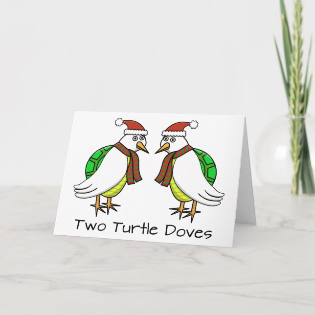 Two Turtle Doves Holiday Card (Front)