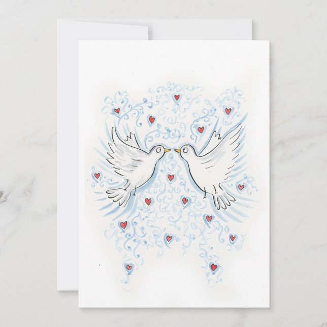 Two Turtle Doves Invitation (Front)