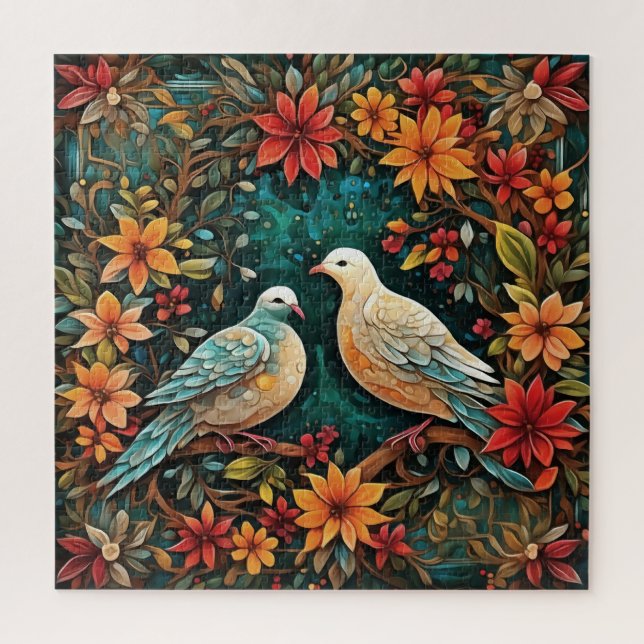 Two Turtle Doves Jigsaw Puzzle (Vertical)