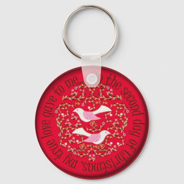 Two turtle doves keychain (Front)