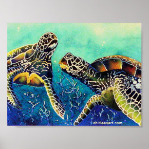 two turtles poster