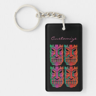 Two Twin Tiki Sculpture Thunder_Cove Keychain