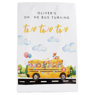 Two Two Two School Bus Medium Gift Bag