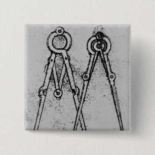 Two types of adjustable-opening compass 2 inch square button